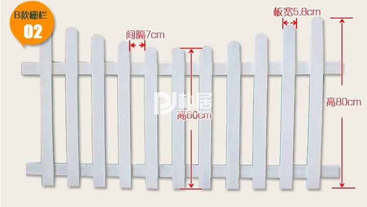 别墅庭院防腐木栅栏围墙B款栅栏