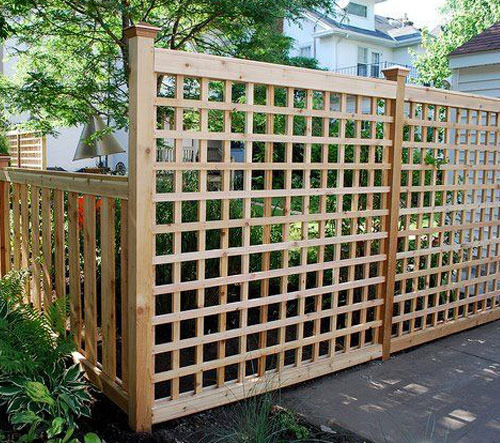 别墅花园网格木围墙 樟子松木围栏